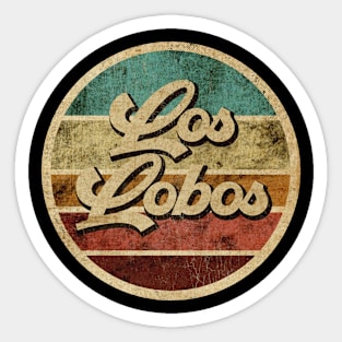 Tanatoraja, circle retro faded Los Lobos Sticker